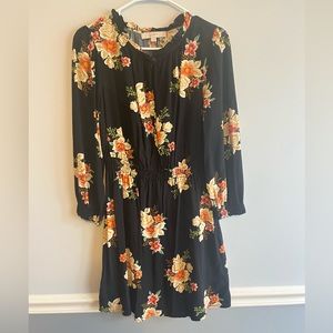 LOFT floral long sleeved dress